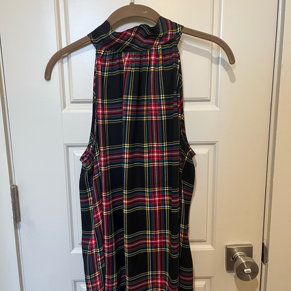 Plaid Sleeveless blouse